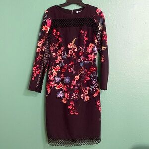 Beautiful Floral Antonio Melanie Size 4 Lined Dress